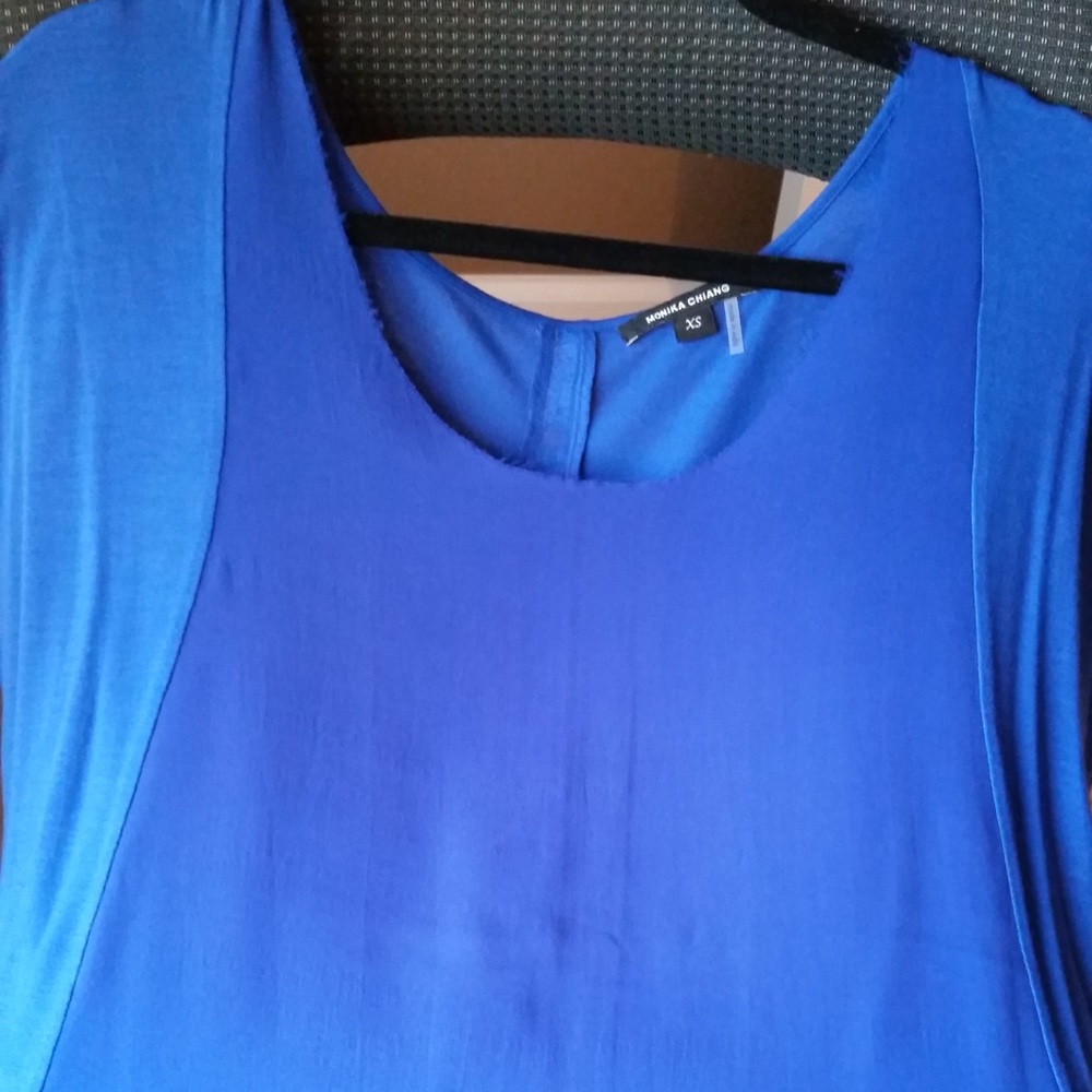 Vintage Royal blue Monica Chiang blouse. Never worn w/tags